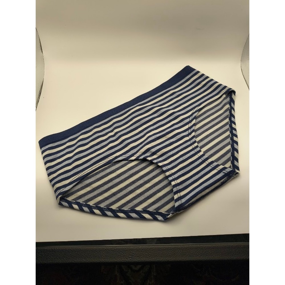 Victoria's Secret PINK Striped Hipster‎ Panties Blue White Medium M